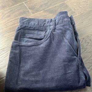 Navy corduroy pants in good condition.